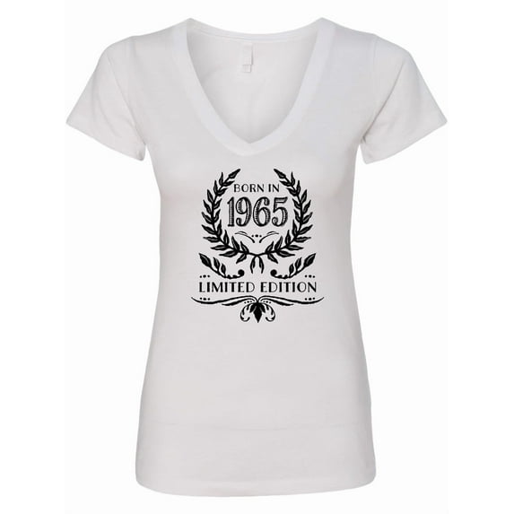 Inktastic Born in 1965 Limited Edition Women's V-Neck T-Shirt