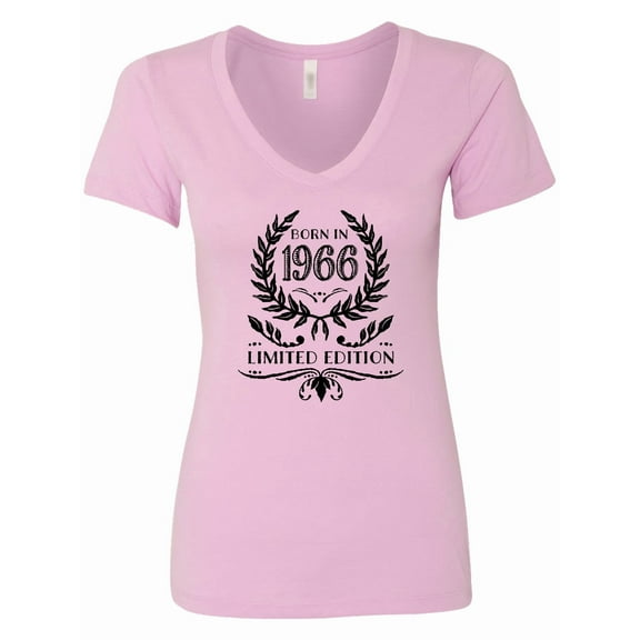 Inktastic Born in 1966 Limited Edition Women's V-Neck T-Shirt