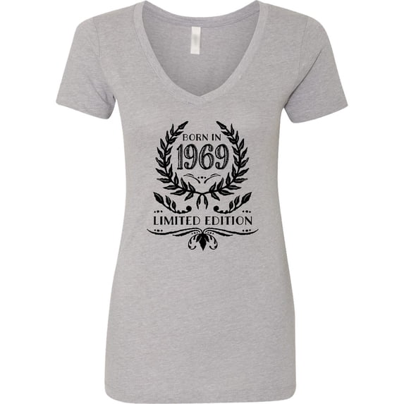 Inktastic Born in 1969 Limited Edition Women's V-Neck T-Shirt