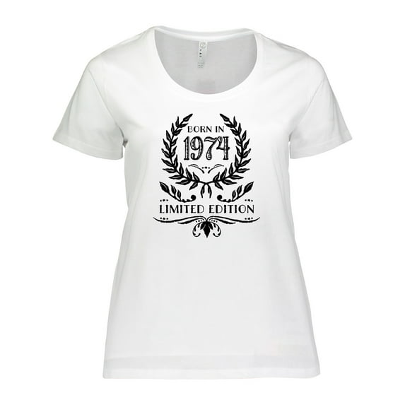 Inktastic Born in 1974 Limited Edition Women's Plus Size T-Shirt