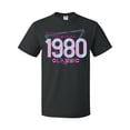 thumbnail image 1 of Inktastic Born in 1980 Throwback Birthday T-Shirt, 1 of 5