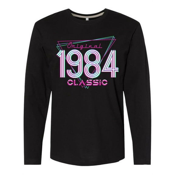 Inktastic Born in 1984 Throwback Birthday Long Sleeve T-Shirt