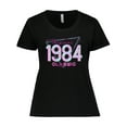 thumbnail image 1 of Inktastic Born in 1984 Throwback Birthday Women's Plus Size T-Shirt, 1 of 5