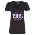 thumbnail image 1 of Inktastic Born in 1985 Throwback Birthday Women's V-Neck T-Shirt, 1 of 5