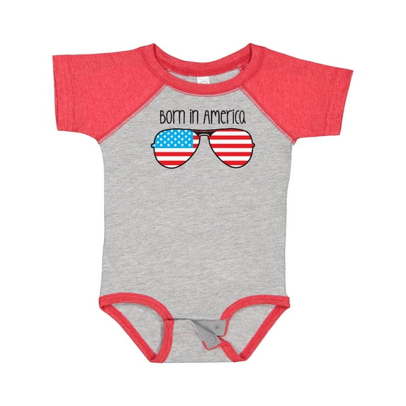 Inktastic Born in America Boys or Girls Baby Bodysuit