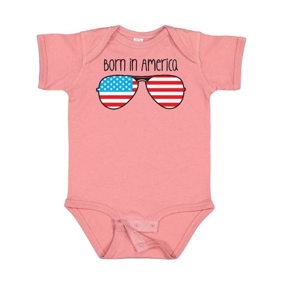 Inktastic Born in America Boys or Girls Baby Bodysuit
