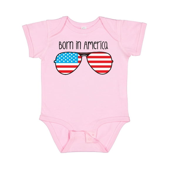 Inktastic Born in America Boys or Girls Baby Bodysuit