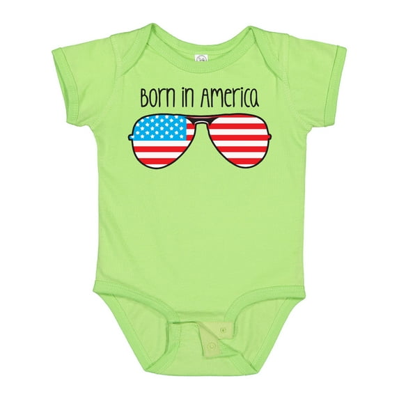 Inktastic Born in America Boys or Girls Baby Bodysuit
