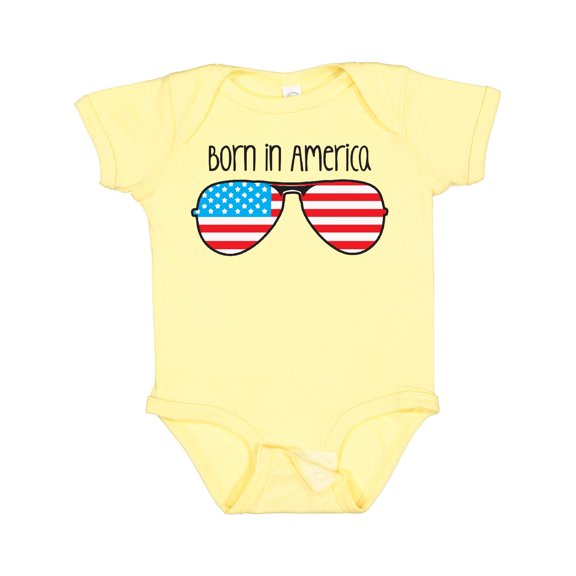 Inktastic Born in America Boys or Girls Baby Bodysuit