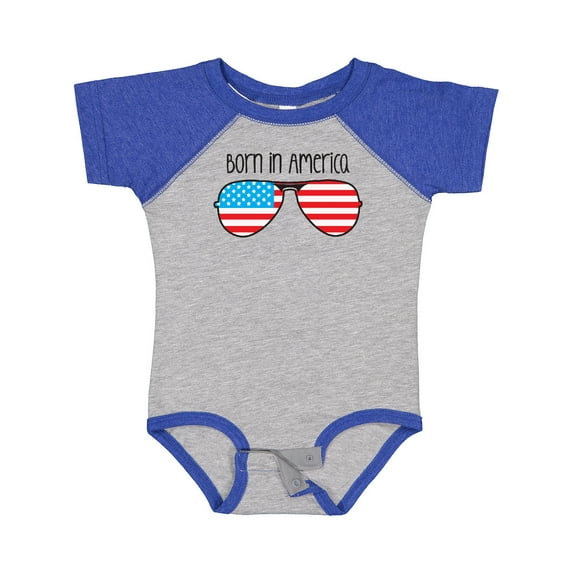 Inktastic Born in America Boys or Girls Baby Bodysuit