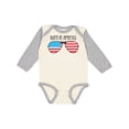thumbnail image 1 of Inktastic Born in America Boys or Girls Long Sleeve Baby Bodysuit, 1 of 5