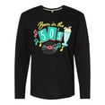 thumbnail image 1 of Inktastic Born in the 50's Record and Music Notes Long Sleeve T-Shirt, 1 of 5