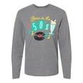 thumbnail image 1 of Inktastic Born in the 50's Record and Music Notes Long Sleeve T-Shirt, 1 of 5