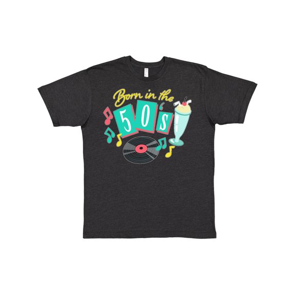 Inktastic Born in the 50's Record and Music Notes T-Shirt