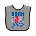 thumbnail image 1 of Inktastic Born on the 4th of July Boys or Girls Baby Bib, 1 of 4