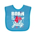 thumbnail image 1 of Inktastic Born on the 4th of July Boys or Girls Baby Bib, 1 of 4