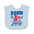thumbnail image 1 of Inktastic Born on the 4th of July Boys or Girls Baby Bib, 1 of 4