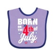 thumbnail image 1 of Inktastic Born on the 4th of July Boys or Girls Baby Bib, 1 of 4