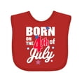 thumbnail image 1 of Inktastic Born on the 4th of July Boys or Girls Baby Bib, 1 of 4