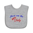 thumbnail image 1 of Inktastic Born on the 4th of July Boys or Girls Baby Bib, 1 of 4