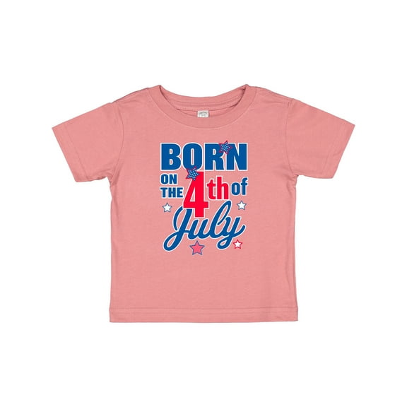 Inktastic Born on the 4th of July Boys or Girls Baby T-Shirt