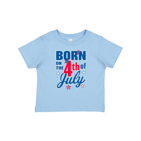 Inktastic Born on the 4th of July Boys or Girls Baby T-Shirt