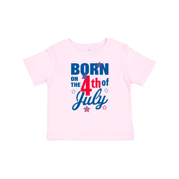 Inktastic Born on the 4th of July Boys or Girls Baby T-Shirt