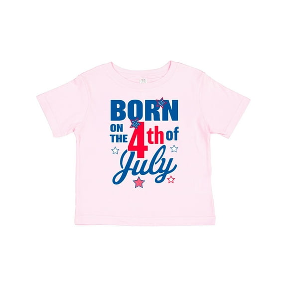 Inktastic Born on the 4th of July Boys or Girls Toddler T-Shirt