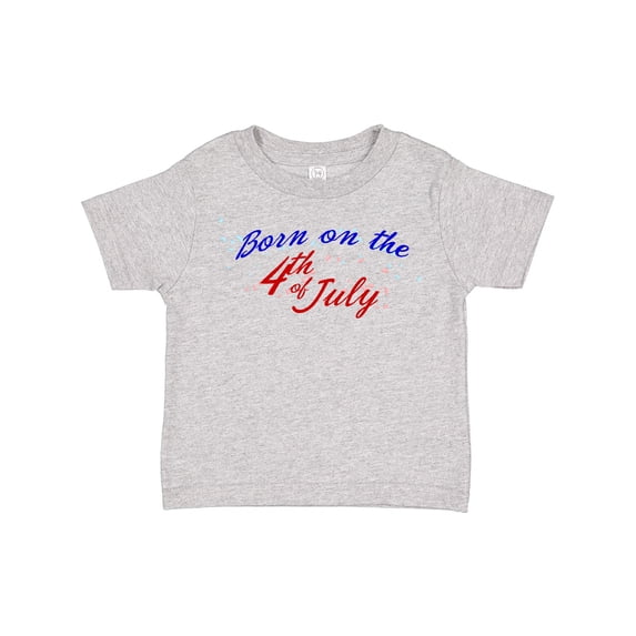 Inktastic Born on the 4th of July Boys or Girls Toddler T-Shirt