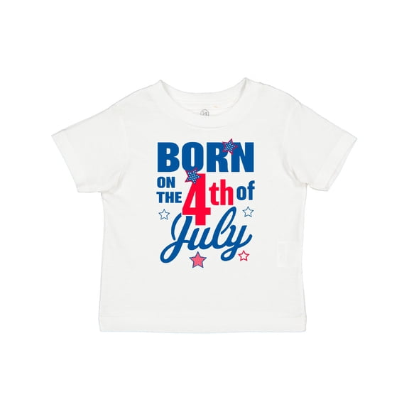 Inktastic Born on the 4th of July Boys or Girls Toddler T-Shirt