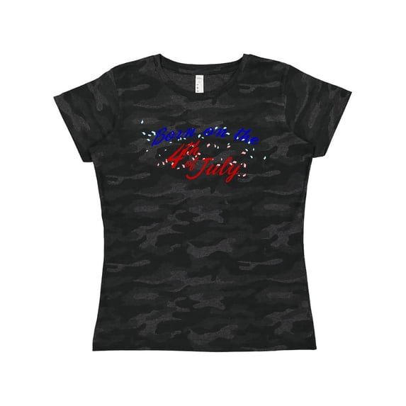 Inktastic Born on the 4th of July Women's T-Shirt