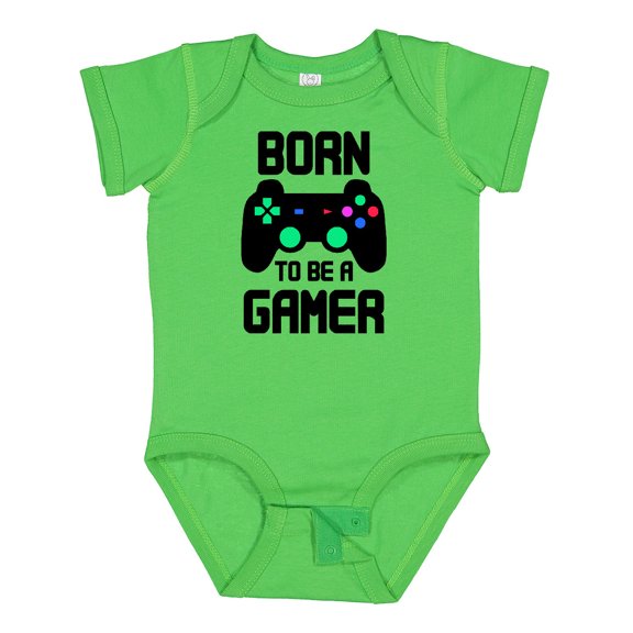 Inktastic Born to Be a Gamer with Controller Boys or Girls Baby Bodysuit