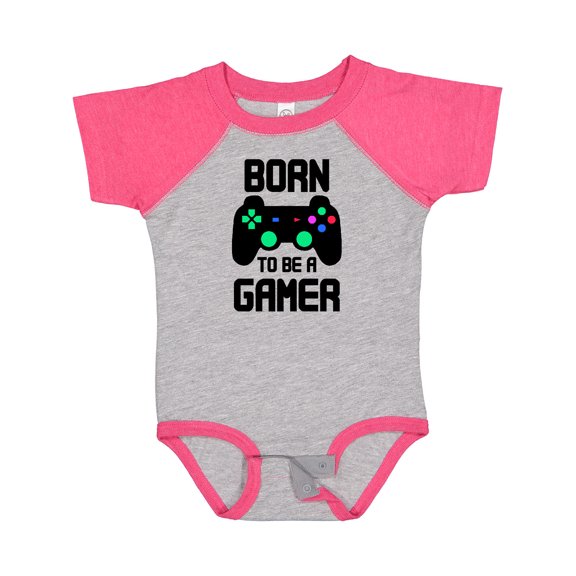 Inktastic Born to Be a Gamer with Controller Boys or Girls Baby Bodysuit