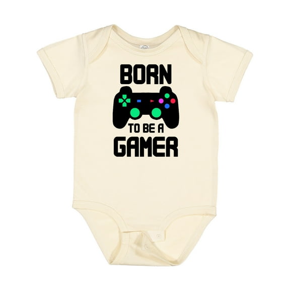 Inktastic Born to Be a Gamer with Controller Boys or Girls Baby Bodysuit