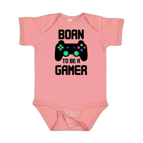 Inktastic Born to Be a Gamer with Controller Boys or Girls Baby Bodysuit
