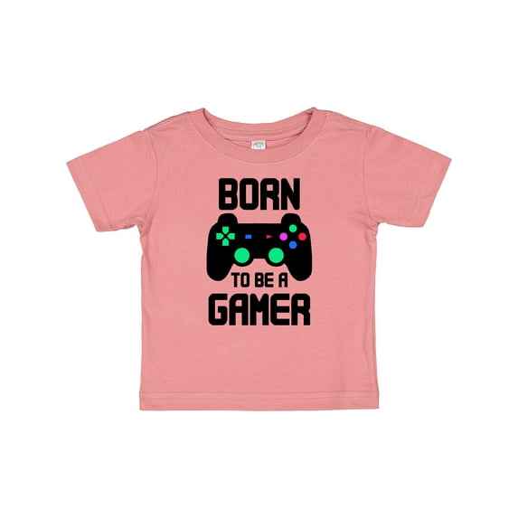 Inktastic Born to Be a Gamer with Controller Boys or Girls Baby T-Shirt