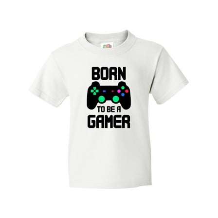 Inktastic Born to Be a Gamer with Controller Youth T-Shirt