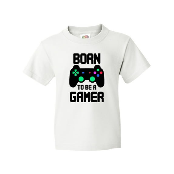 Inktastic Born to Be a Gamer with Controller Youth T-Shirt