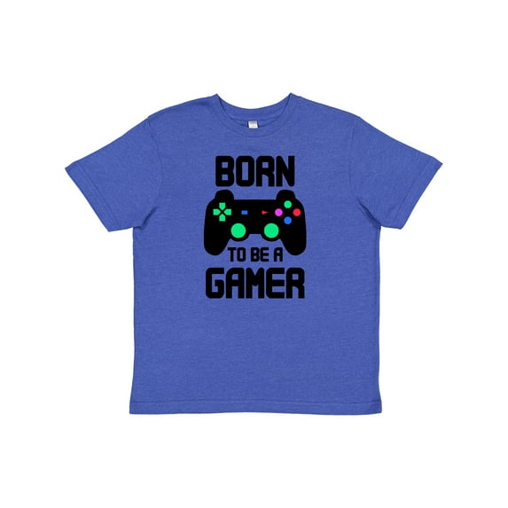Inktastic Born to Be a Gamer with Controller Youth T-Shirt