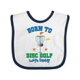 thumbnail image 1 of Inktastic Born to Disc Golf with Daddy Golfing Boys or Girls Baby Bib, 1 of 4