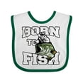 thumbnail image 1 of Inktastic Born to Fish Boys or Girls Baby Bib, 1 of 4
