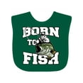 thumbnail image 1 of Inktastic Born to Fish Boys or Girls Baby Bib, 1 of 4