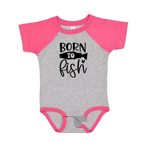 Inktastic Born to Fish Boys or Girls Baby Bodysuit