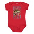 thumbnail image 1 of Inktastic Born to Fish Boys or Girls Baby Bodysuit, 1 of 5