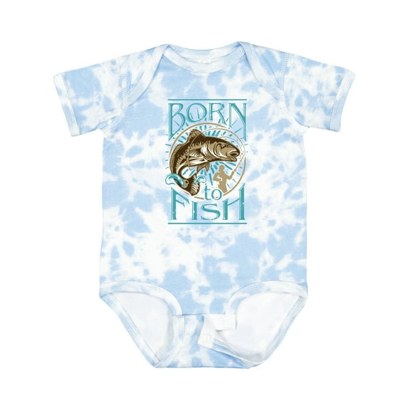 Inktastic Born to Fish Boys or Girls Baby Bodysuit