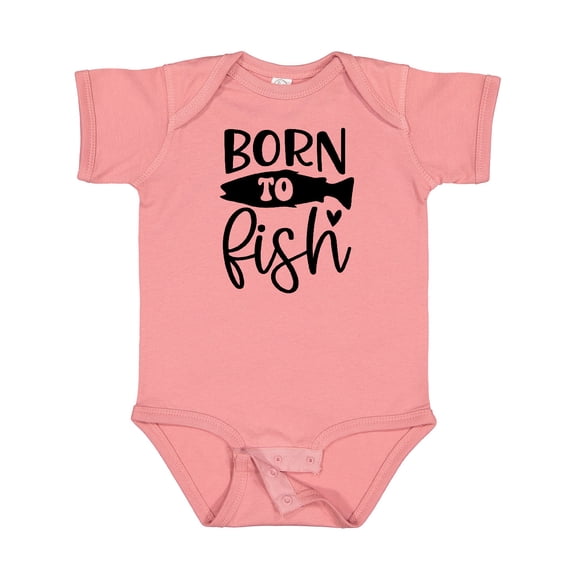 Inktastic Born to Fish Boys or Girls Baby Bodysuit