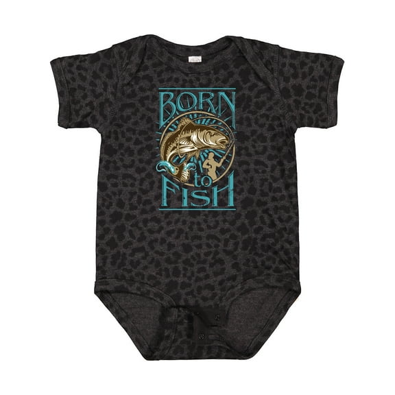 Inktastic Born to Fish Boys or Girls Baby Bodysuit