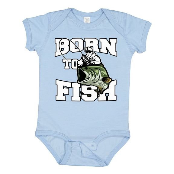 Inktastic Born to Fish Boys or Girls Baby Bodysuit