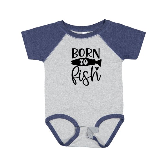 Inktastic Born to Fish Boys or Girls Baby Bodysuit