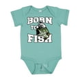 thumbnail image 1 of Inktastic Born to Fish Boys or Girls Baby Bodysuit, 1 of 5